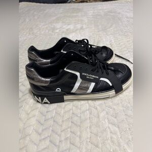 Dolce & Gabbana Black and Silver Sneakers